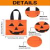 Boao 24 Pieces Halloween Lantern Pumpkin Tote Bags Non Woven Candy Bags for Halloween Party(12 x 12 Inch) view 3