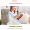 RXBFD Simple Curve Triangle Wedge Cushion Detachable Reading Pillow Cushion for Sofa Bed Large Soft Headboard Double Bedroom Soft Comfortable Backrest Lumbar Pad view 4