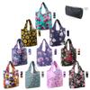 BeeGreen 10 Pack Washable Floral Grocery Bags for Shopping Reusable Tote Bags Extra Large 50LBS Cute Flower Design Foldable Reusable Bags for Women Men Lightweight Durable view 1