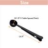 10 Pakcs scoop and clip 2 in 1 Stainless Steel 1 tbsp Ground Measuring Spoon with Bag Clip for Coffee Tea view 2
