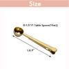 10 Pakcs Scoop and Clip 2 in 1 Stainless Steel 1 tbsp Ground Measuring Spoon with Bag Clip for Coffee Tea view 2
