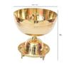 Akhand Jyoti Diya with Stand || Brass Traditional Oil Lamp for Pooja at Tamples, Home, Office & Hotel  Size Dia 6 view 4