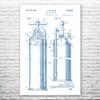 Fire Extinguisher 1933 Poster Print, First Responder, Volunteer Fireman, Firefighter Gift, Firehouse Decor, Fireman Gift Blue & White (24 inch x 36 inch) view 1