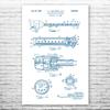 Unidirectional Microphone Poster Print, Audio Engineer Gift, Microphone Art, Podcast Host Gift, Recording Studio Art Blue & White (24 inch x 36 inch) view 1