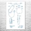 Binaural Stethoscope Poster Print, Nurse Gift, Stethoscope Decor, Medical Student Gift, Medical Art Print, Surgeon Gift Blue & White (24 inch x 36 inch) view 1