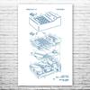 Calculator Poster Print, Math Teacher Gift, Calculator Wall Art, Accountant Gift, Classroom Wall Art, Calculator Decor Blue & White (24 inch x 36 inch) view 1