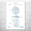 Mechanical Pocket Watch Poster Print, Watch Blueprint, Watchmaker Gift, Jewelry Store Art, Clockwork Art, Watch Wall Art Blue & White (24 inch x 36 inch) view 1