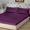 Comfort Bed Store Organic Cotton Bed Sheet Set 4 PCs, 1 Flat Sheet (66''x 96''), 1 Fitted Sheet (39''x 75'') and 2 Pillow Cover (20''x 30''), 1000 TC, 10 Inch Deep Pocket Twin/Single (Eggplant) view 1