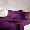 Comfort Bed Store Organic Cotton Bed Sheet Set 4 PCs, 1 Flat Sheet (66''x 96''), 1 Fitted Sheet (39''x 75'') and 2 Pillow Cover (20''x 30''), 1000 TC, 10 Inch Deep Pocket Twin/Single (Eggplant) view 2