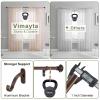 36-72 Inches Curtain Rods for Window, Vimayta 1 Inch Diameter Drapery Rod with Resin Finials, Ideal Adjustable Heavy Duty Single Curtains Rod for Bedroom, Living Room Decoration, Matte Brown view 3