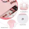 Costzon Kids Vanity, Girls Vanity Set with Tri-Folding Mirror, Stool, Storage Drawer, Princess Toddler Makeup Vanity Desk Dressing Table, Wooden Kids Vanity Table and Chair Set (Pink) view 4