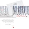 Fox Valley Traders Custom Snowy Birch Christmas Cards Set of 20, Back of Envelope Personalization Only view 1