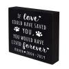 LifeSong Milestones Personalized Pet Memorial Shadow Box If Love Could Have Saved You Bereavement Keepsake Loss of Loved One Sympathy Wall Art - 6 x 6 (Black) view 1