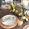 11.8'' Round Woven Placemats Set of 6 Plate Chargers, Heat Resistant Non-Slip Water Hyacinth Weave Place Mats Farmhouse Straw Braided Rattan Tablemats Wicker Placemats for Dining Table Decoration view 3