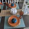 11.8'' Round Woven Placemats Set of 6 Plate Chargers, Heat Resistant Non-Slip Water Hyacinth Weave Place Mats Farmhouse Straw Braided Rattan Tablemats Wicker Placemats for Dining Table Decoration view 4