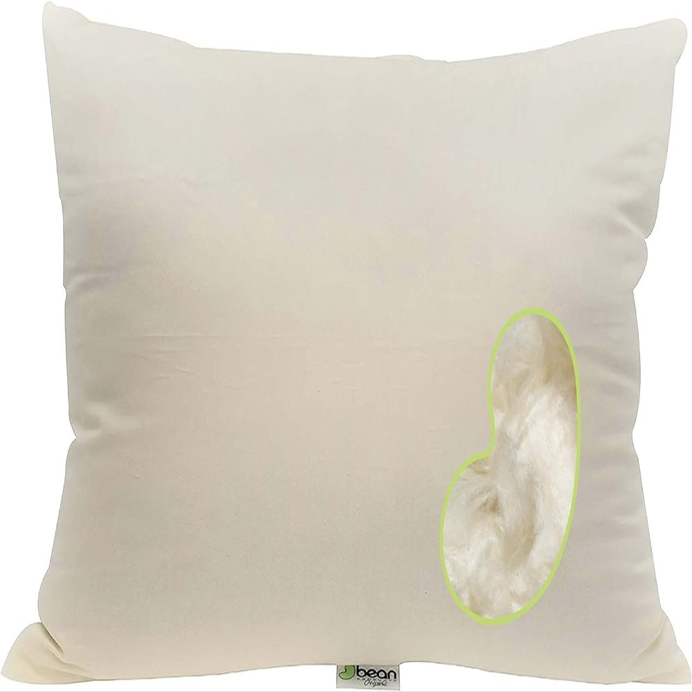 Bean Products Euro Size Premium Kapok Pillow - Breathable, Eco-Friendly and Durable Organic Cotton Fabric Neck Pillow - Soft and Supportive for Neck Support and Comfort - Made in The USA, 20" x 54"