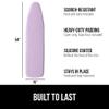 GORILLA GRIP The Original Ironing Board Cover and Pad, Silicone Coating, 400F Scorch Resistant Thick Padding, Heavy Duty Iron Covers Standard Boards, Hook and Loop Fastener Strap, Light Purple 15x54 view 2