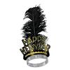 Black & Gold Swing Tiara Pack of 5 view 2