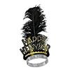 Black & Gold Swing Tiara Pack of 5 view 3