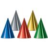 Beistle Shiny Foil Cone Hats 24 Piece Birthday Party Supplies,6.5",Blue/Silver/Red/Green/Gold view 2