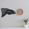 Badger Steel USA - Tattered Flag - Metal Wall Art - 25" X 15.4" - Black view 3