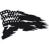 Badger Steel USA - Tattered Flag - Metal Wall Art - 25" X 15.4" - Black view 4