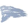 Badger Steel USA - Tattered Flag - Metal Wall Art - 25" X 15.4" - Hammered Silver view 4