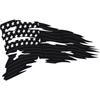 Badger Steel USA - Tattered Flag - Metal Wall Art - 30" X 18.4" - Black view 4