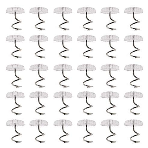 Ruwado 12 Pcs Twisty Pins Clear Head Plastic for Upholstery (30)