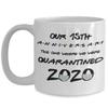 15th Anniversary Quarantine Mug The One Where We Were Quarantined 2020 Funny Friends Pandemic 11 or 15 oz White Ceramic Coffee Comment Cup view 1