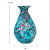 Dale Tiffany Leona Hand Blown Art Glass Vase, Multi-Colored view 3
