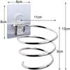 Alphahsjaz Bathroom Hair Dryer Rack, Free Punch Hair Dryer Storage Rack Spiral Design Compatible with Most Hair Dryers Easy To Install Multifunctional Toilet Rack view 3