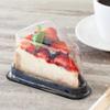 Restaurantware 5.5 x 4.1 x 3 Inch Cake Slice Containers 100 Disposable Individual Pie Slice Containers - With Clear Covers Triangle Black Plastic Pie Slice Boxes For Pastries or Cheesecakes view 3