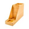 Restaurantware Airpot Holder Pack of 1 Bamboo 2-Tier Brown Dispenser Caddy, Beverage Holder Portable, 5.5 Liters Capacity, Can Hold 2 Coffee Airpots, Shatterproof, Chip-Resistant Coffee Station view 2