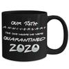 15th Anniversary Quarantine Mug The One Where We Were Quarantined 2020 Funny Friends Pandemic 11 or 15 oz Black Ceramic Coffee Comment Cup view 2