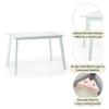 Yumiko Solid Wood Rectangular Dining Table Kitchen Modern, White Color view 4