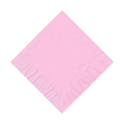 100 Personalized 2 Ply Wedding Cocktail/Beverage Napkins (Light Pink)
