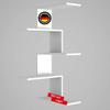 Alphamoebel Wall Shelf, Wood, White, 51,5 x 109 x 22 cm view 1