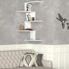 Alphamoebel Wall Shelf, Wood, White, 51,5 x 109 x 22 cm view 2
