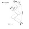 Alphamoebel Wall Shelf, Wood, White, 51,5 x 109 x 22 cm view 3
