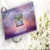 COMMEMORATIVE CREMATION URNS Angel (Purple) Photo Funeral Guest Book for Memorial Service and Celebration of Life Guest Book for Memorial Service - Beautiful & Vibrant Sign in Book for Funeral view 2