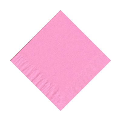 100 Personalized 2 Ply Wedding Cocktail/Beverage Napkins (Pink)