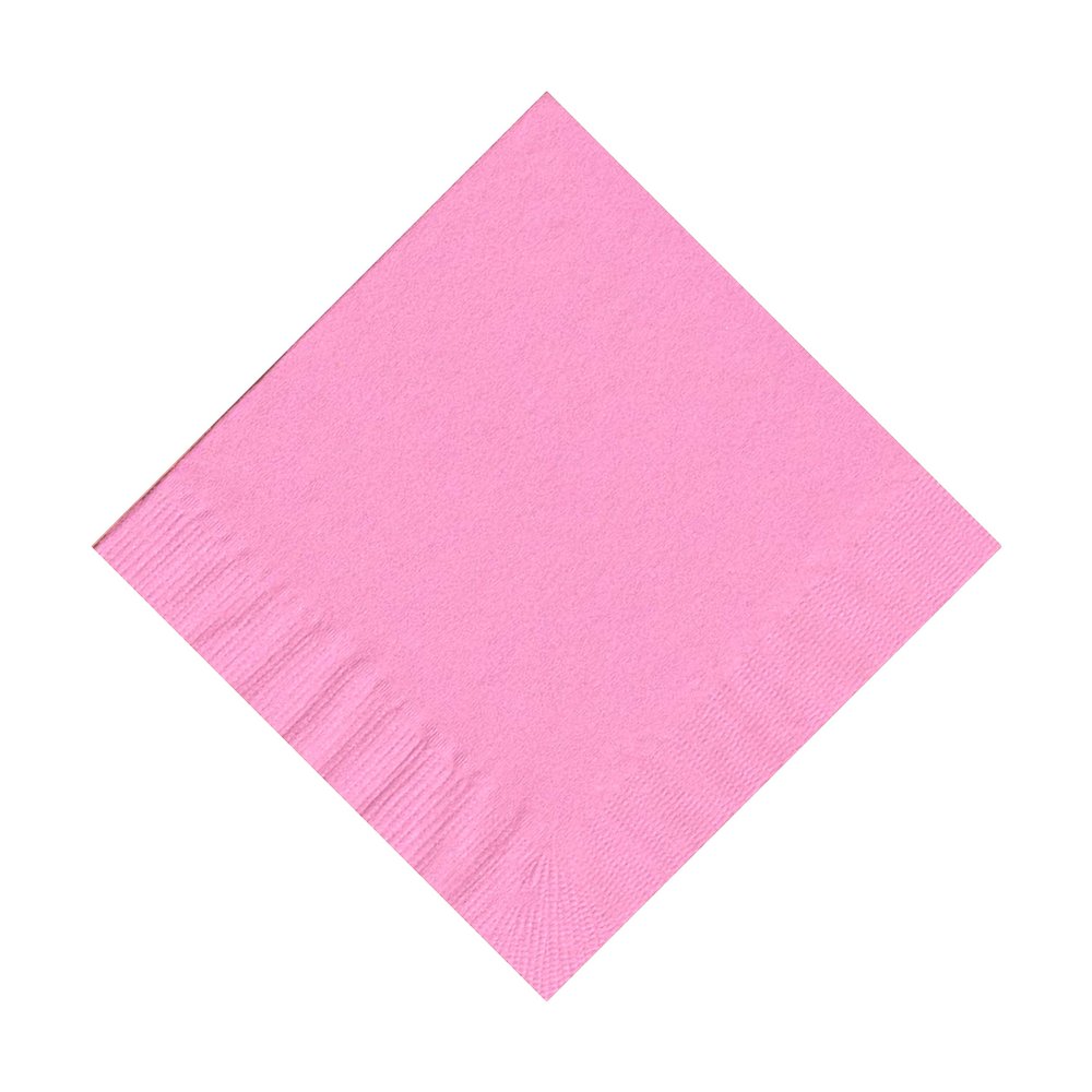 100 Personalized 2 Ply Wedding Cocktail/Beverage Napkins (Pink)