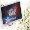COMMEMORATIVE CREMATION URNS Cosmic Galaxy Photo Funeral Guest Book for Memorial Service and Celebration of Life Guest Book for Memorial Service - Beautiful & Vibrant Sign in Book for Funeral view 2