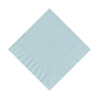 100 Personalized 2 Ply Wedding Cocktail/Beverage Napkins (Light Blue)