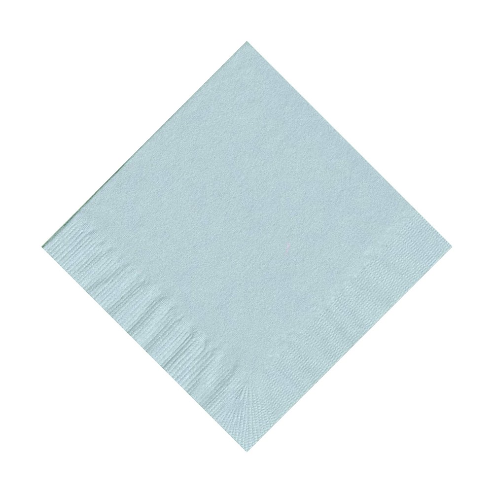 100 Personalized 2 Ply Wedding Cocktail/Beverage Napkins (Light Blue)