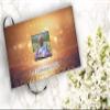 Guardian Angel (Gold) Photo Funeral Guest Book for Memorial Service and Celebration of Life Guest Book for Memorial Service - Beautiful & Vibrant Sign in Book for Funeral view 2