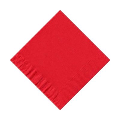 100 Personalized 2 Ply Wedding Cocktail/Beverage Napkins (Red)