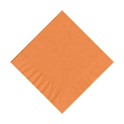 100 Personalized 2 Ply Wedding Cocktail/Beverage Napkins (Pumpkin Spice Orange)
