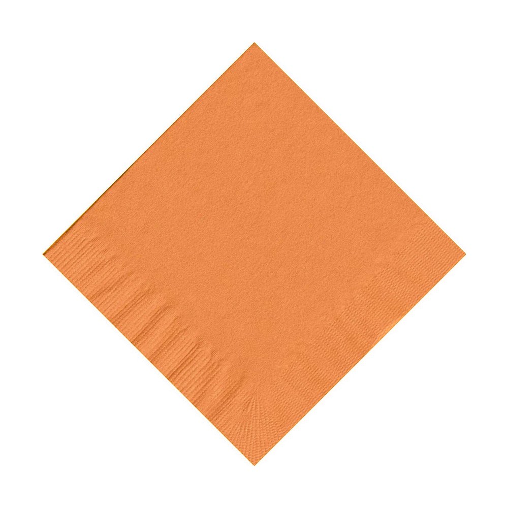 100 Personalized 2 Ply Wedding Cocktail/Beverage Napkins (Pumpkin Spice Orange)
